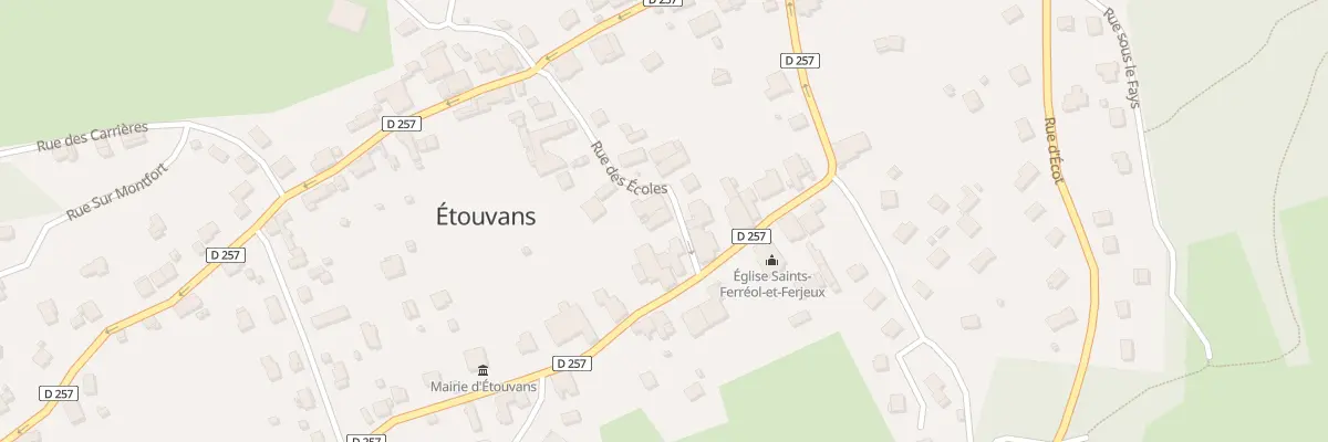 Plan du 5 Rue des Ecoles à Étouvans
