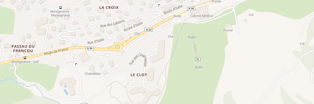 Plan du 179 Rue des Chalmettes à Montgenèvre