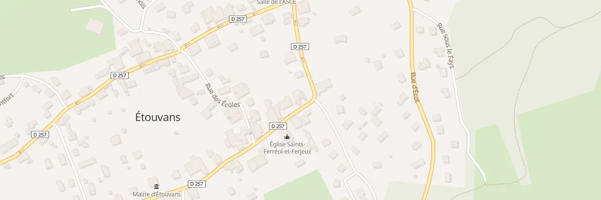 Plan du 43 Rue de l’Eglise à Étouvans
