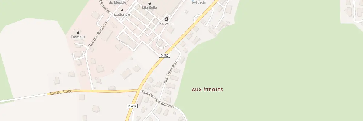 Plan du 12 Rue Edith Piaf au Russey