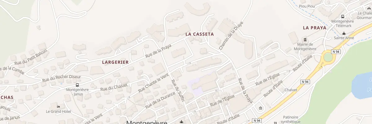 Plan du 5219 La Casseta à Montgenèvre