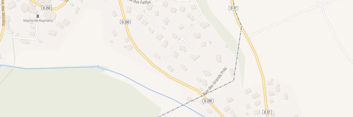 Plan du 11 Rue du Pied de Chat à Raynans