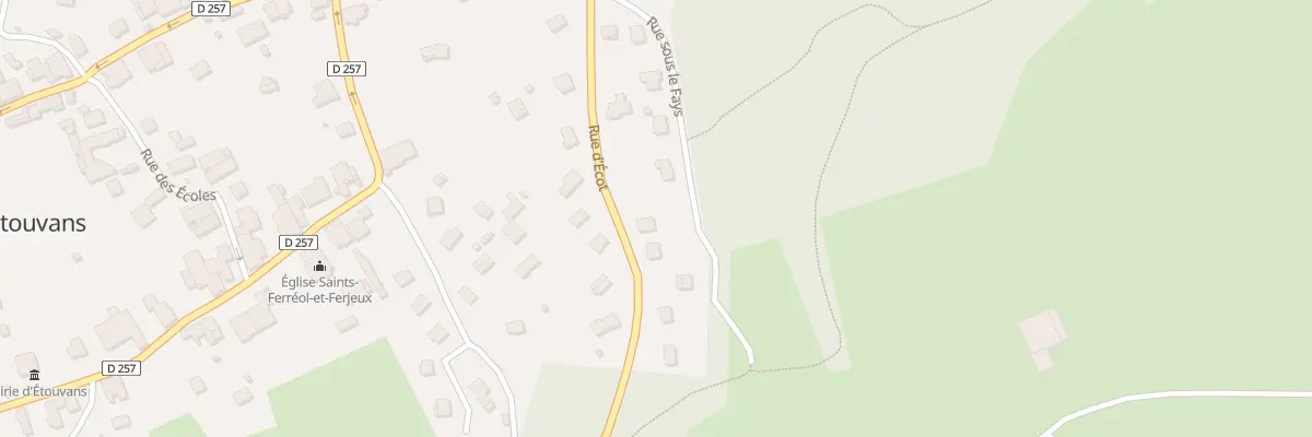 Plan du 7 Rue d’Ecot à Étouvans