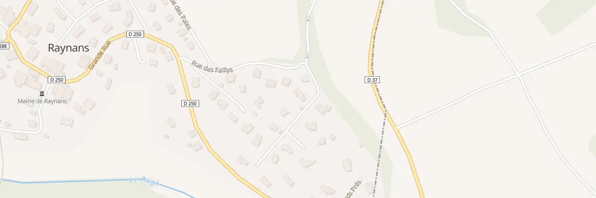 Plan du 2 Rue du Pied de Chat à Raynans