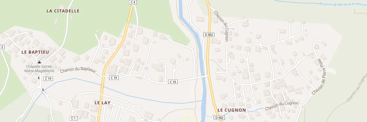 Plan du 74 Che des Echenaz aux Contamines-Montjoie