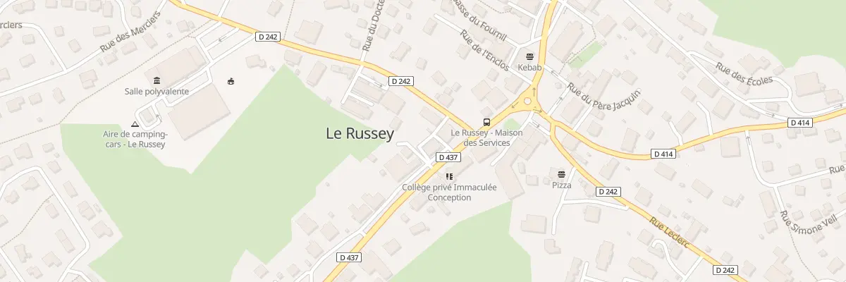 Plan du 50 Av de Lattre de Tassigny au Russey