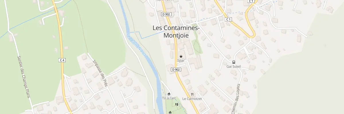 Plan du 242 Rte de Notre-dame de la Gorge aux Contamines-Montjoie