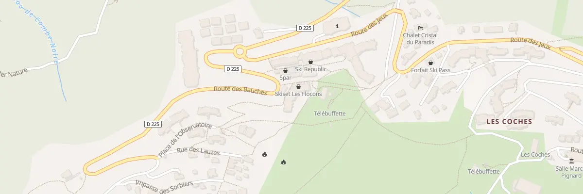 Plan du 2 All du Front de Neige à La Plagne Tarentaise