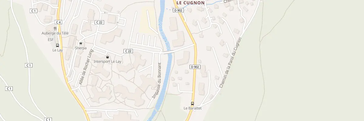 Plan du 428 Che des Hameaux du Lay aux Contamines-Montjoie