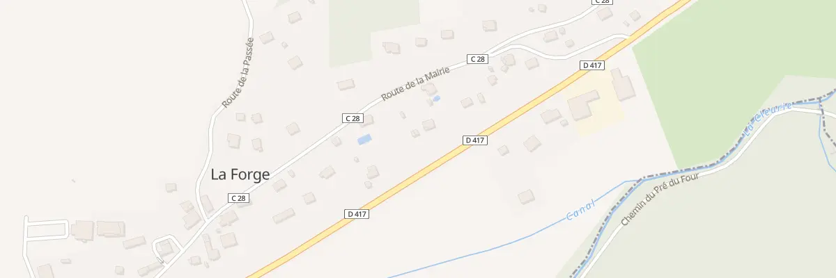 Plan du 19 Rte du Cd 417 à La Forge