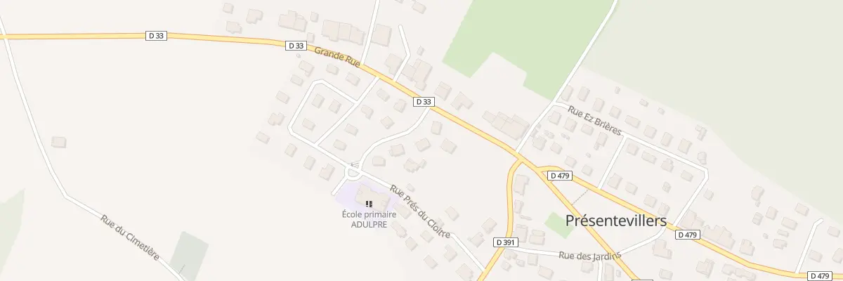 Plan du 12 Rue Prés du Cloitre à Présentevillers
