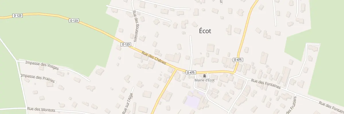 Plan du 20 Rue des Chênes à Écot
