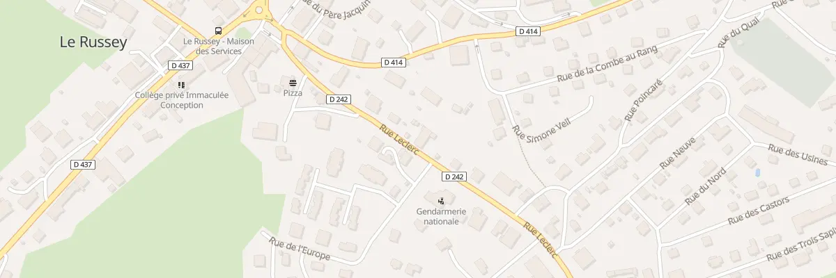 Plan du 9 Rue Leclerc au Russey