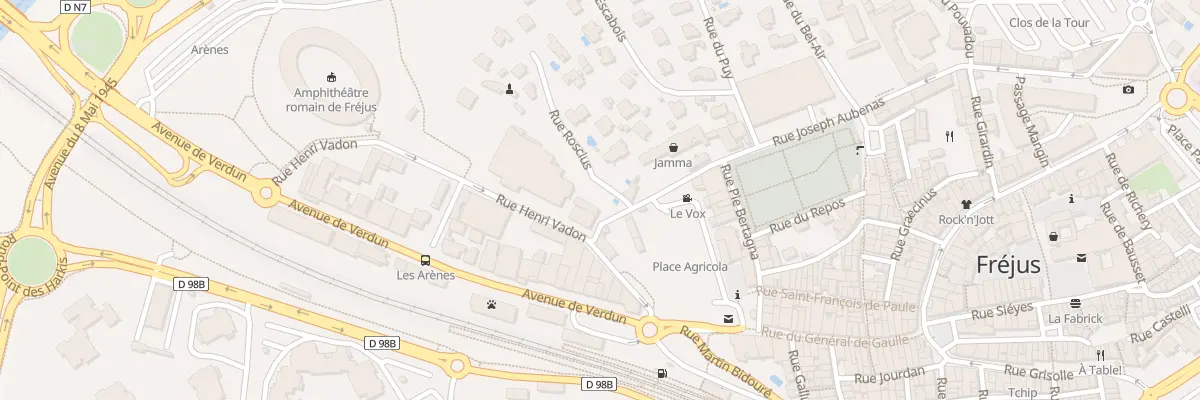 Plan du 516 Rue Joseph AUBENAS à Fréjus