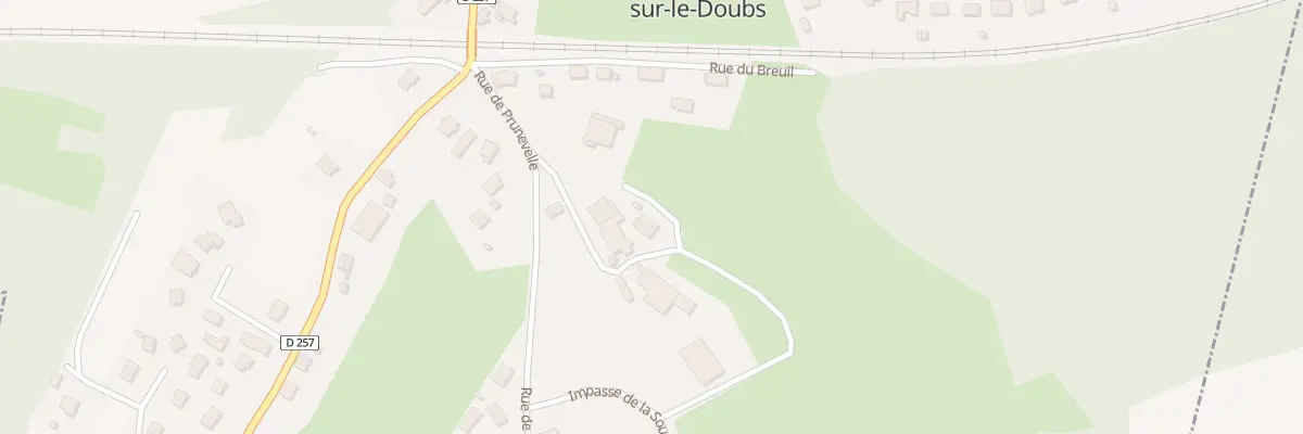 Plan du 3 Rue de Prunevelle à Dampierre-sur-le-Doubs