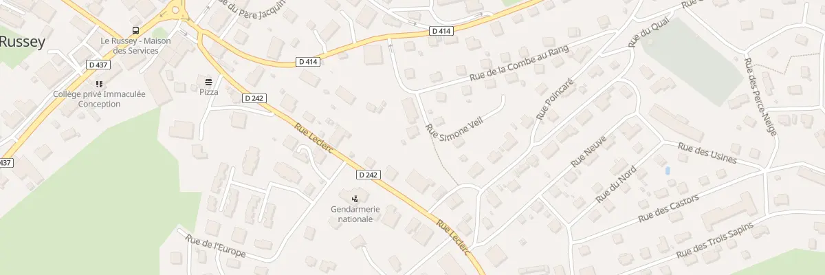 Plan du 2 Rue Simone Veil au Russey