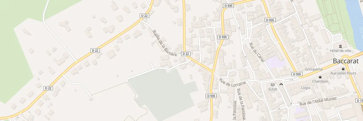 Plan du 9 Rue de la Barriere à Baccarat