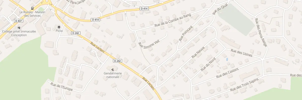 Plan du 6 Rue Simone Veil au Russey