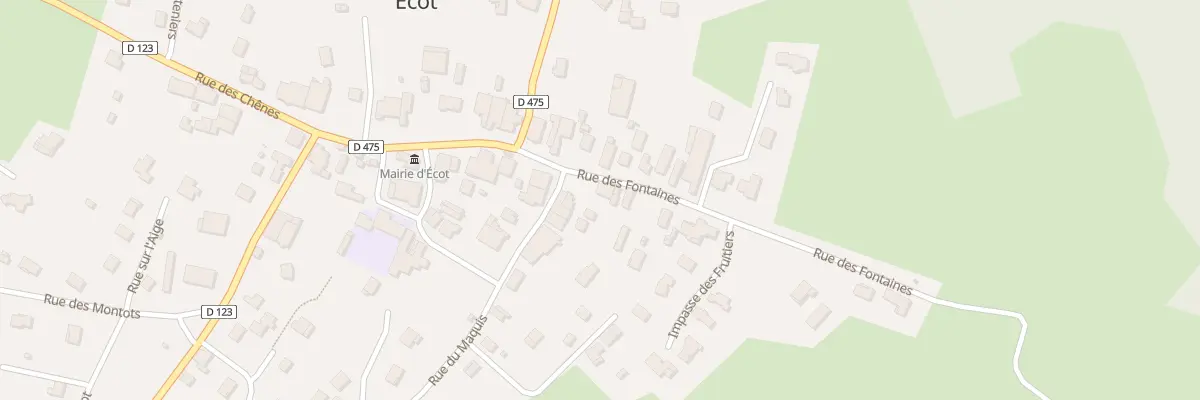 Plan du 4 Rue des Fontaines à Écot