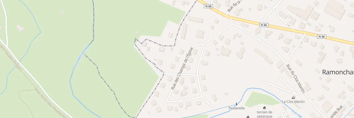 Plan du 16 Rue des Champs de l’Epine à Ramonchamp