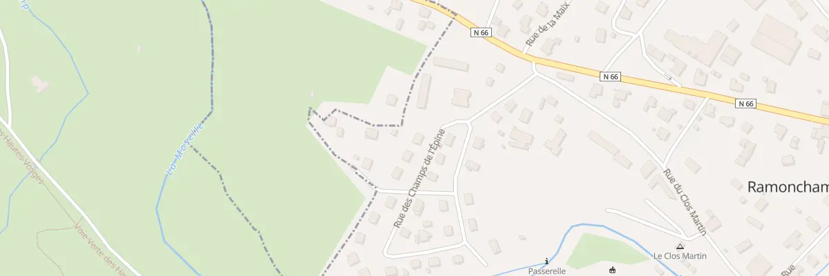 Plan du 14 Rue des Champs de l’Epine à Ramonchamp