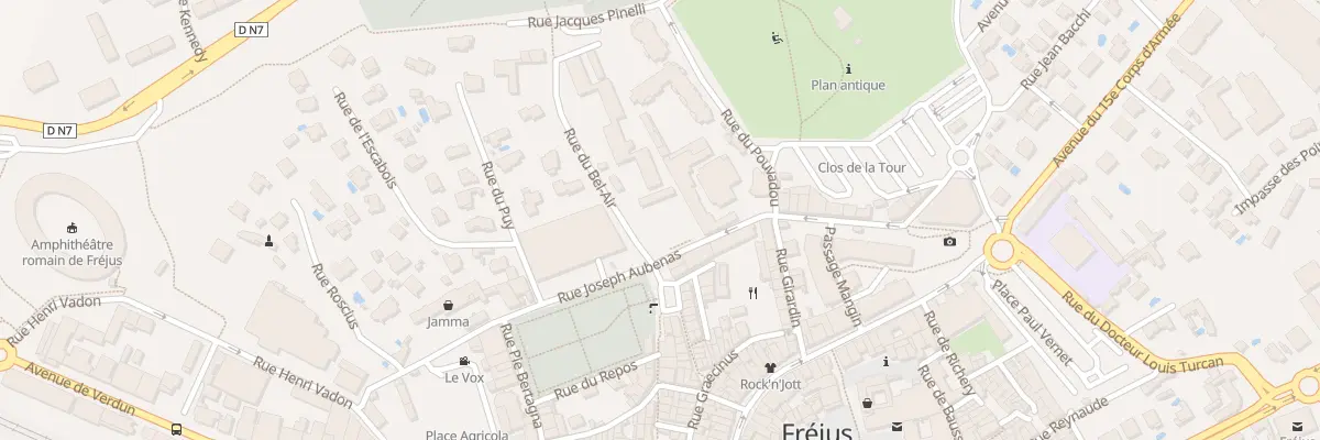 Plan du 238 Rue Joseph AUBENAS à Fréjus