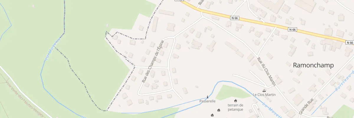 Plan du 37 Rue des Champs de l’Epine à Ramonchamp