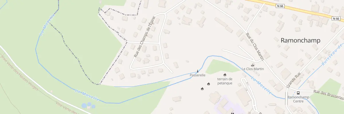 Plan du 34 Rue des Champs de l’Epine à Ramonchamp