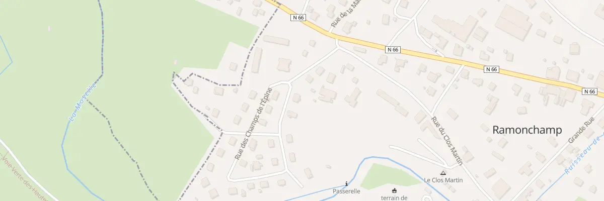 Plan du 38 Rue des Champs de l’Epine à Ramonchamp