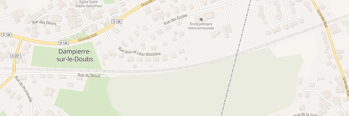 Plan du 14 Rue Bossiere à Dampierre-sur-le-Doubs