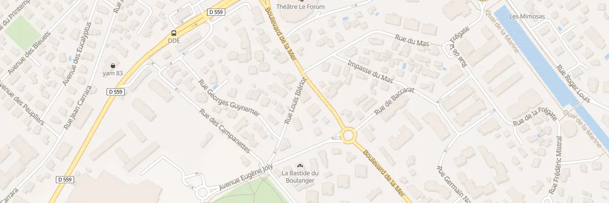 Plan du 188 Bd de la MER à Fréjus