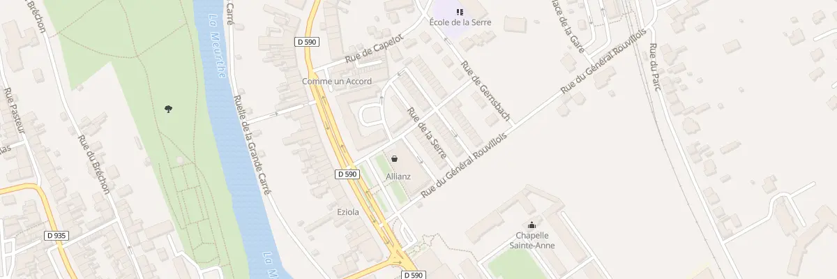 Plan du 10 Rue de la Serre à Baccarat