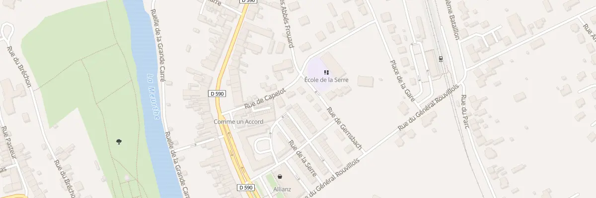 Plan du 10 Rue de Capelot à Baccarat