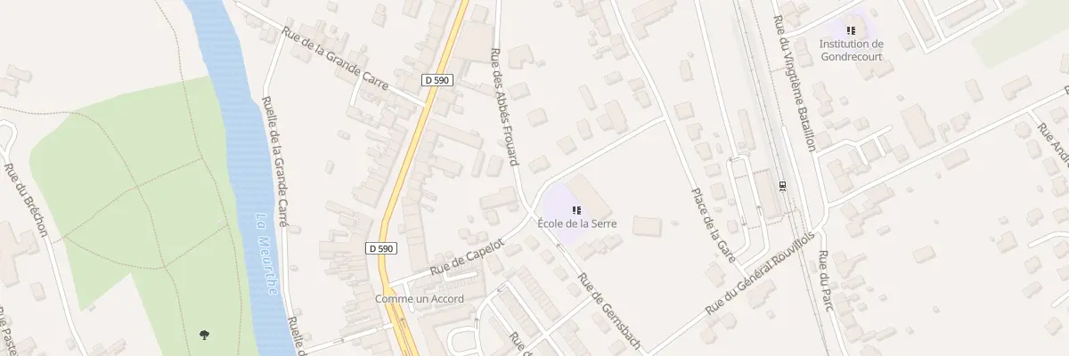 Plan du 7 Rue de Capelot à Baccarat