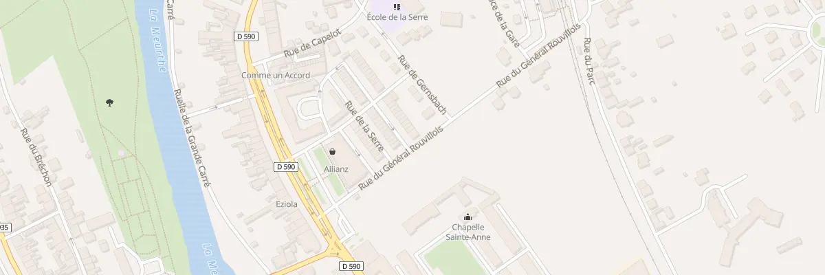 Plan du 33 Rue de la Serre à Baccarat