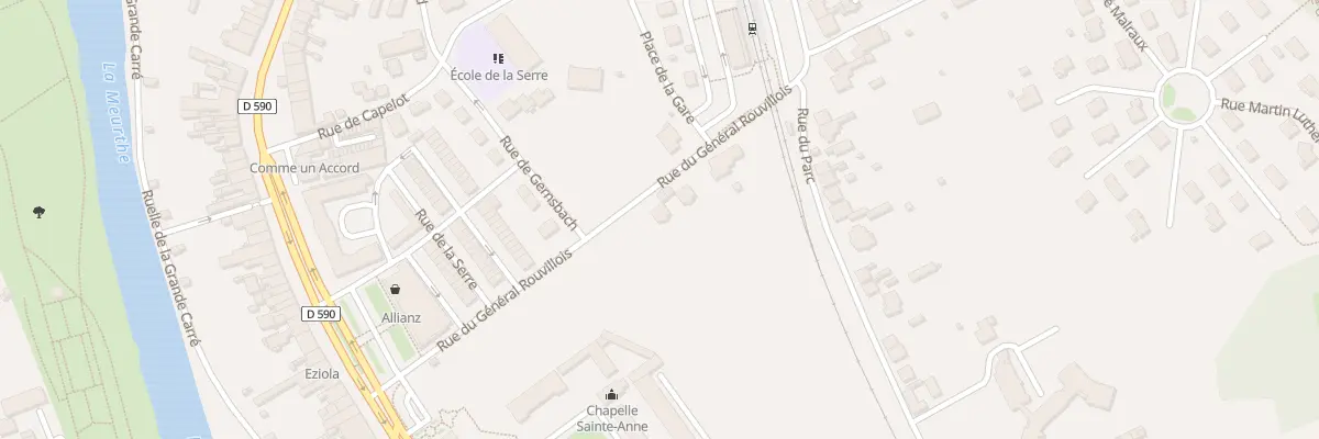 Plan du 16 Rue du General Rouvillois à Baccarat