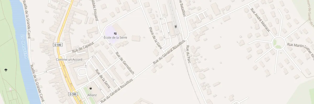Plan du 2 Rue du General Rouvillois à Baccarat