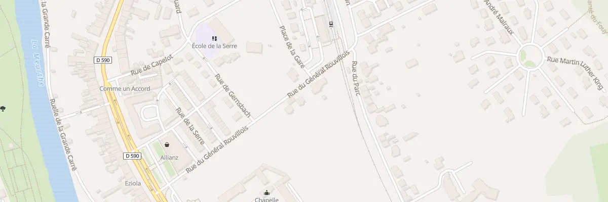 Plan du 18 Rue du General Rouvillois à Baccarat