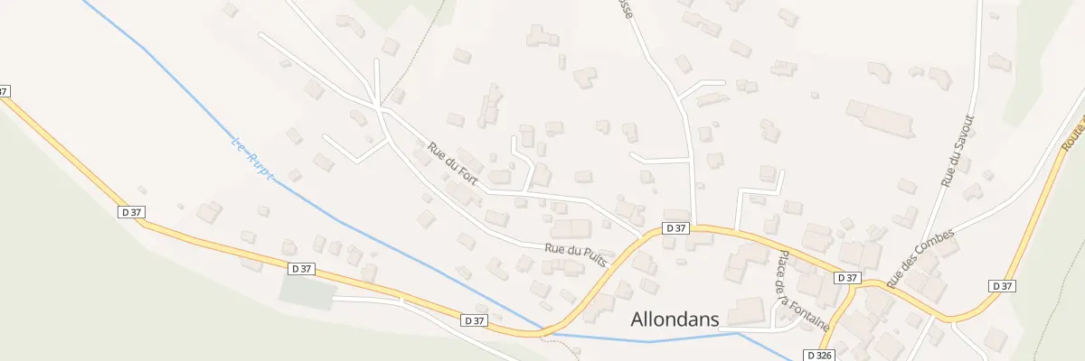 Plan du 12 Rue du Fort à Allondans