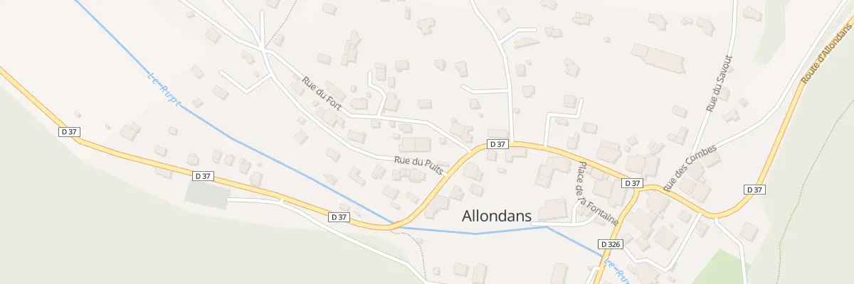 Plan du 2 Rue du Puits à Allondans