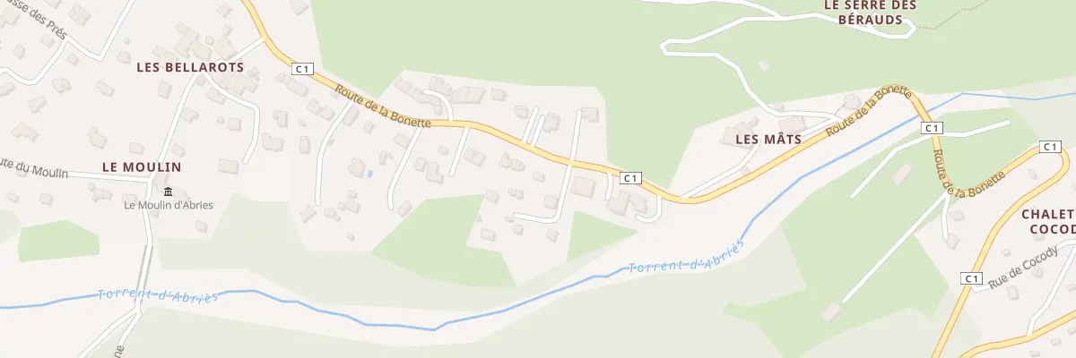 Plan du 2 Imp d’Abries à Jausiers