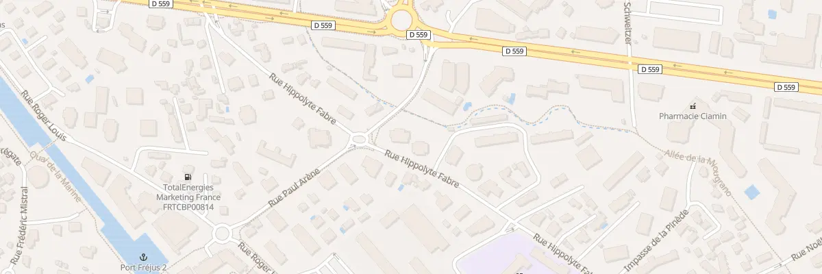 Plan du 287 Rue Hippolyte FABRE à Fréjus