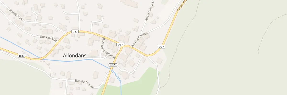 Plan du 4 Rue Centrale à Allondans