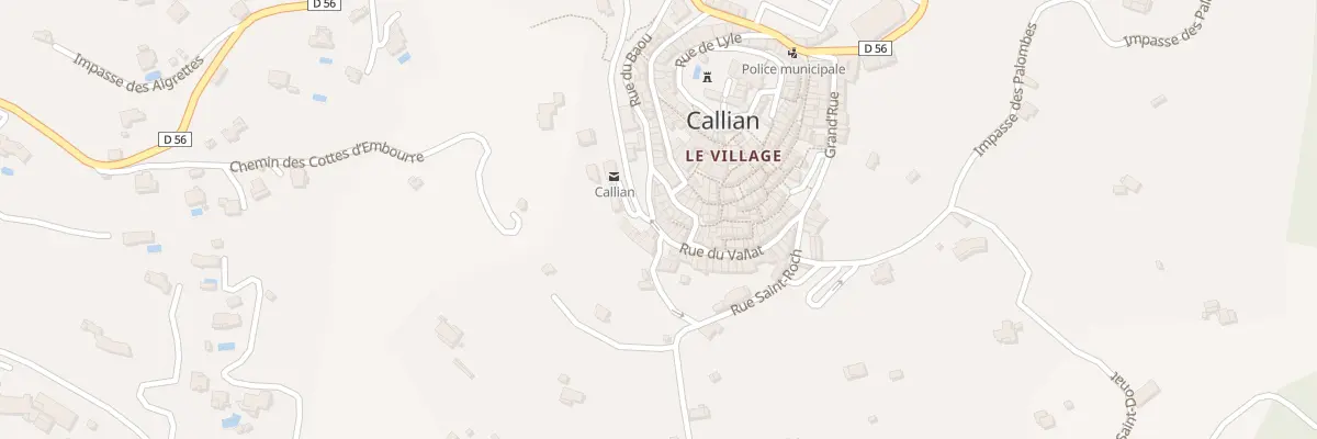 Plan du 6383 Rue du Vallat à Callian