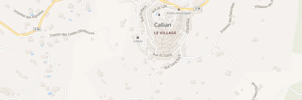 Plan du 20 Rue du Vallat à Callian