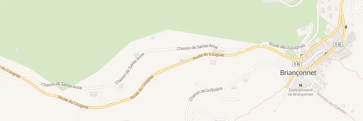 Plan du 194 Rte du Cougnet à Briançonnet