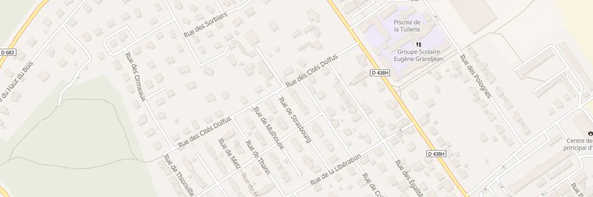 Plan du 3 Rue de Strasbourg à Héricourt
