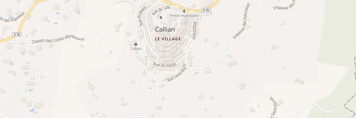 Plan du 2 Rue du Vallat à Callian