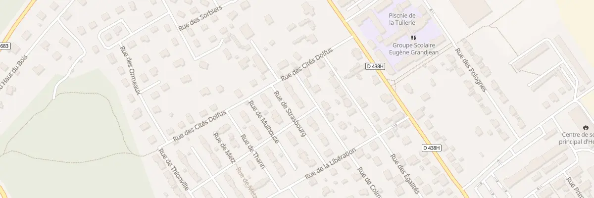 Plan du 5 Rue de Strasbourg à Héricourt