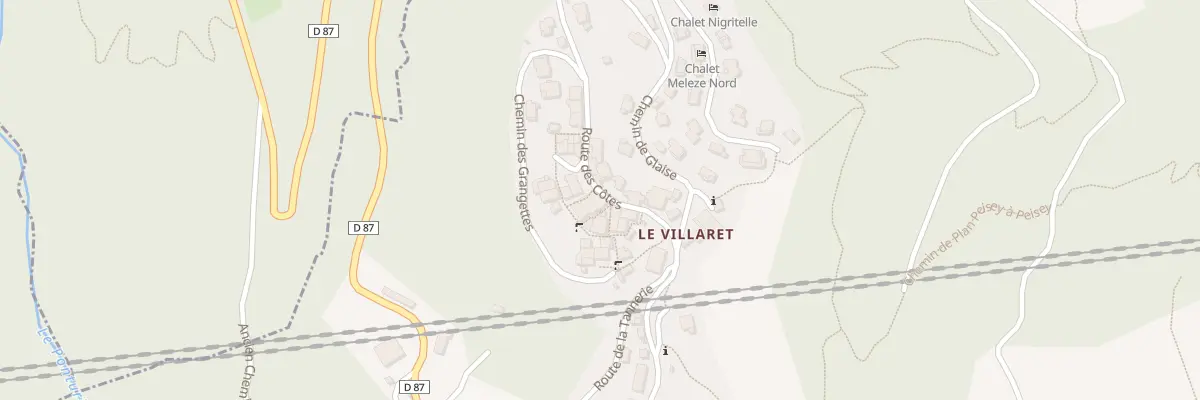 Plan du Villaret à Peisey-Nancroix